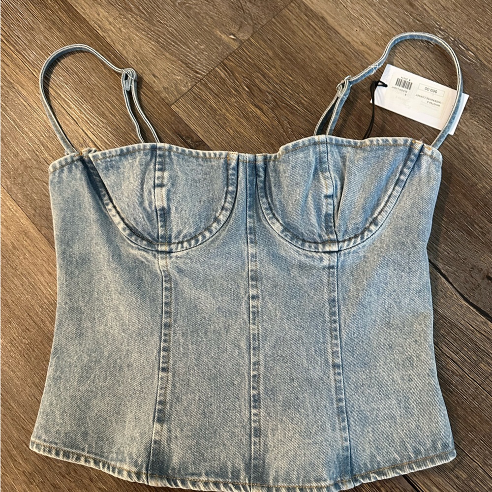 Denim Bustier Top WeWoreWhat